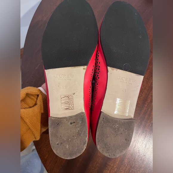 J. Crew Cleo Leather Perforated Leather Loafer - Coral - Picture 5 of 10